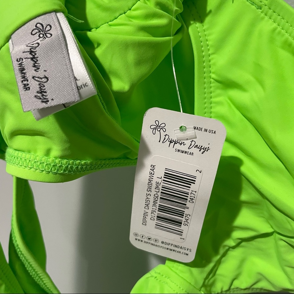 NWT Dippin Daisys Glam One Piece Swimsuit Lime Green Large - Picture 5 of 7